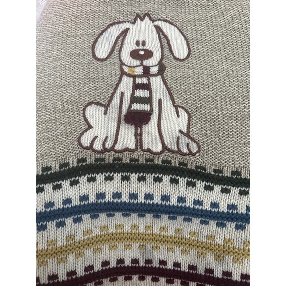 Vintage Dog Graphic Knit Sweater Toddler 3T Cozy Fair Isle Preppy Pullover - Picture 7 of 7